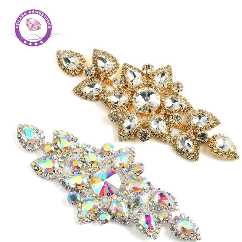 1 Pcs Crystal AB Rhinestone Applique Sewing on Silver Crystals Appliques for Clothing Wedding Dress Decoration
1 Pcs Crystal AB Rhinestone Applique Sewing on Silver Crystals Appliques for Clothing Wedding Dress Decoration