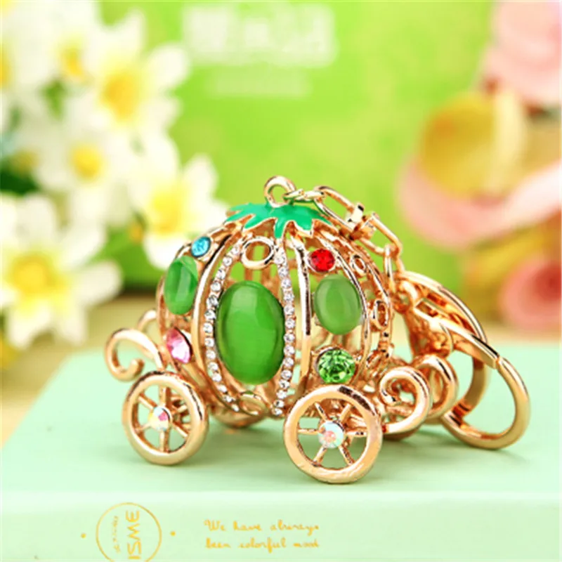 All kinds of pumpkin carriage Creative Crystal Carriage Key Ring Rhinestone Lovely Pumpkin Car Car Key chains Women Bag Pendant
All kinds of pumpkin carriage Creative Crystal Carriage Key Ring Rhinestone Lovely Pumpkin Car Car Key chains Women Bag Pendant