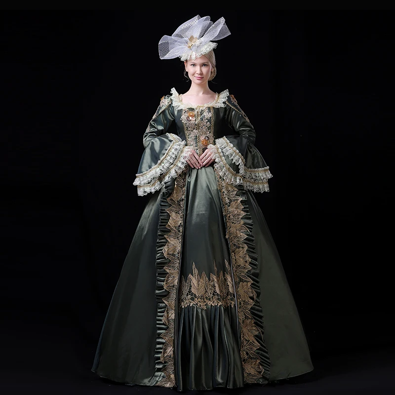Custom 18th Century Retro Dark Blue Long Flare Sleeve Women's Party Dress Medieval Square Collar Appliques Ball Gowns Costumes
Custom 18th Century Retro Dark Blue Long Flare Sleeve Women's Party Dress Medieval Square Collar Appliques Ball Gowns Costumes