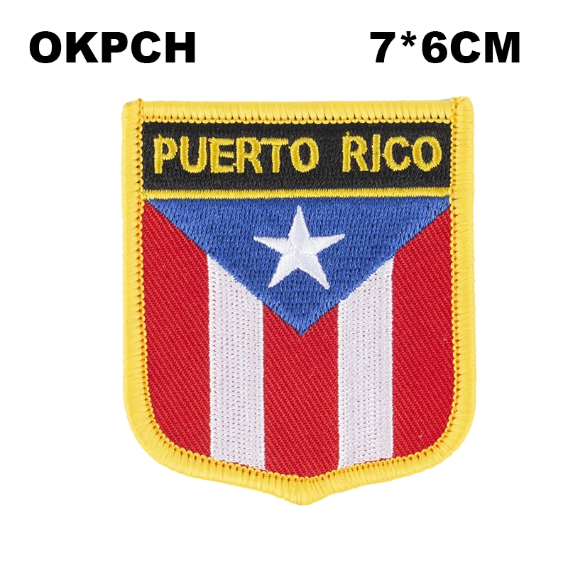 Puerto Rico Shield Shape Flag patches embroidered flag patches national flag patches for Cothing DIY Decoration PT0239-S
Puerto Rico Shield Shape Flag patches embroidered flag patches national flag patches for Cothing DIY Decoration PT0239-S