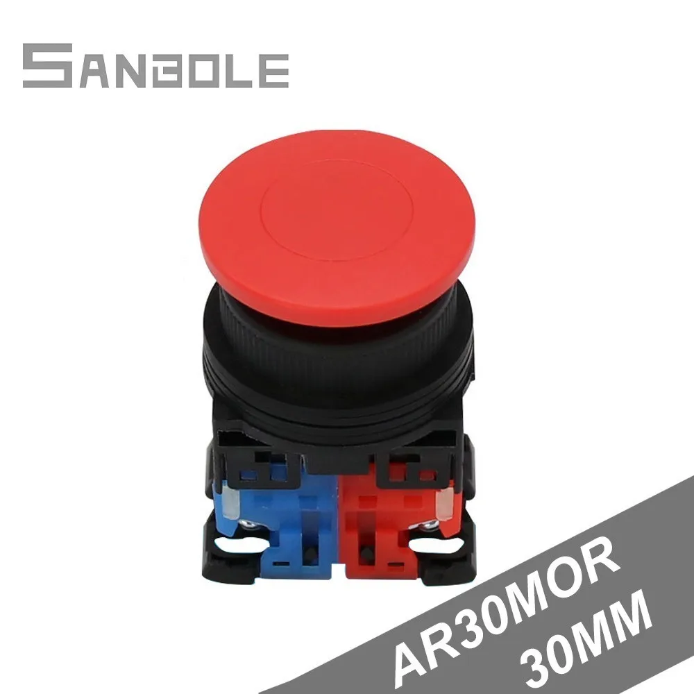 Push Button Switch NO NC Open Hole 30MM Mushroom head self-reset Momentary Manual Press Construction Switch AR30MOR
Push Button Switch NO NC Open Hole 30MM Mushroom head self-reset Momentary Manual Press Construction Switch AR30MOR