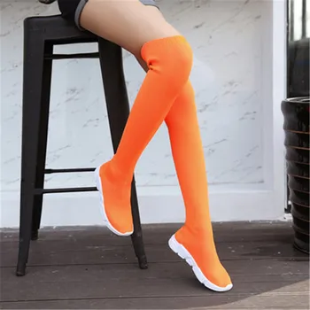 FeiYiTu 2019 New Women Sock Boots Stretch Fabric Shoes Slip On Over the Knee Boots Women Pumps Stiletto Boots For Womens 35-40
FeiYiTu 2019 New Women Sock Boots Stretch Fabric Shoes Slip On Over the Knee Boots Women Pumps Stiletto Boots For Womens 35-40
