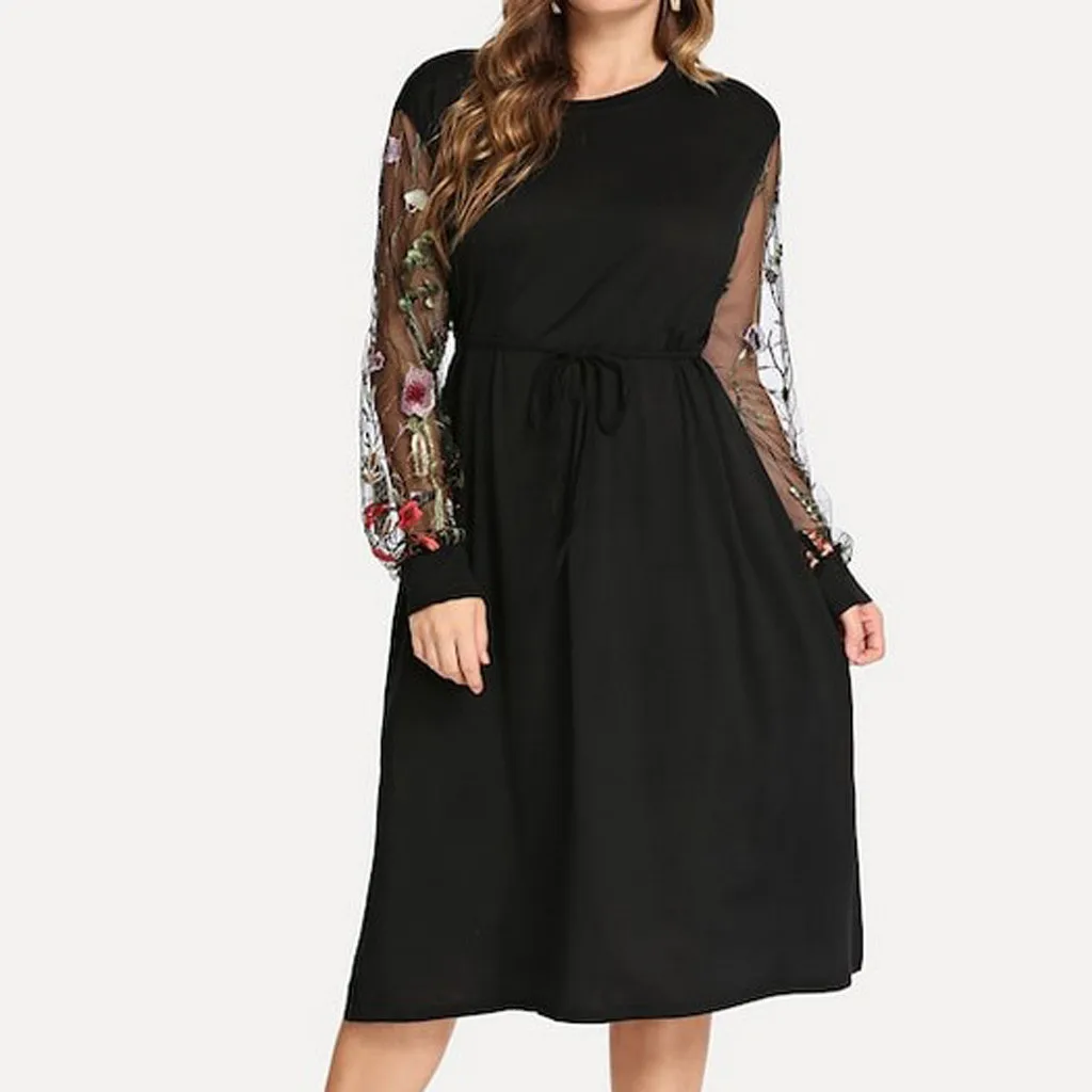Midi Women Dress Dummer Plus Size Dresses for Women 4xl sexy Mesh Embroidery Vintage Boho Beach Dress Party Elegant black
Midi Women Dress Dummer Plus Size Dresses for Women 4xl sexy Mesh Embroidery Vintage Boho Beach Dress Party Elegant black