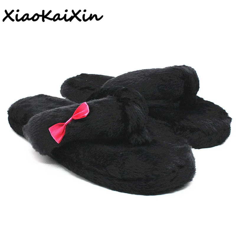 Ladies Interior Wooden Floor Flip Flops 2018 Autumn and Winter Women Solid Color Black/White Cute Bow Soft Warm Barefoot Slipper
Ladies Interior Wooden Floor Flip Flops 2018 Autumn and Winter Women Solid Color Black/White Cute Bow Soft Warm Barefoot Slipper