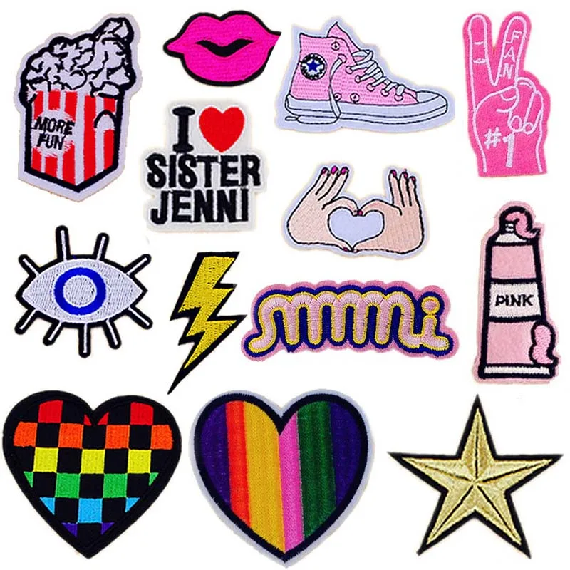 1PC Heart Shoes Victory Hand Fashion Embroidery Patches Pasting Appliques Apparel Decor Accessories Cloth Fabric Badges Iron-on
1PC Heart Shoes Victory Hand Fashion Embroidery Patches Pasting Appliques Apparel Decor Accessories Cloth Fabric Badges Iron-on