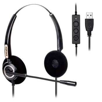 Call Center Noise Cancelling Corded Binaural Headset Headphone with Mic Microphone USB Plug For Computer Laptop and PC
Call Center Noise Cancelling Corded Binaural Headset Headphone with Mic Microphone USB Plug For Computer Laptop and PC