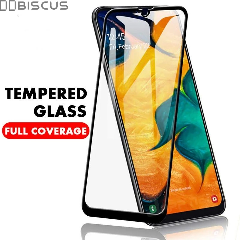 yf Mobile Screen Protective Film 25 PCS for Galaxy A10 Anti-Glare Full Screen Tempered Glass Film Black