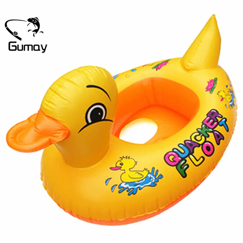 Image Hot Duck Design Cute Kids Baby Child Inflatable Swimming laps Pool Swim Ring Seat Float Boat Water Sports