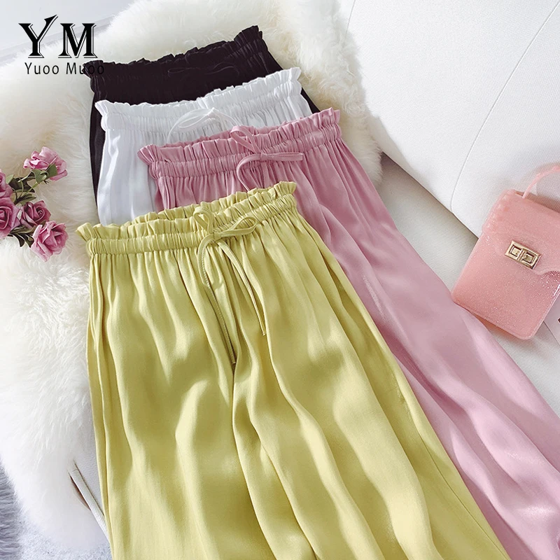 YuooMuoo New 2019 Soft Women Satin Pants Summer Golden Streetwear High Waist Pants Trouser Causal Drawstring Long Wide Leg Pants
YuooMuoo New 2019 Soft Women Satin Pants Summer Golden Streetwear High Waist Pants Trouser Causal Drawstring Long Wide Leg Pants