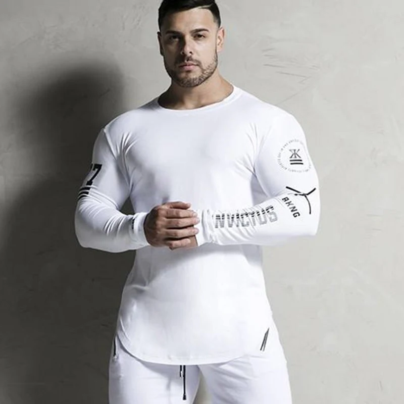 Long Sleeve T Shirt Men Cotton T-Shirt (3)A