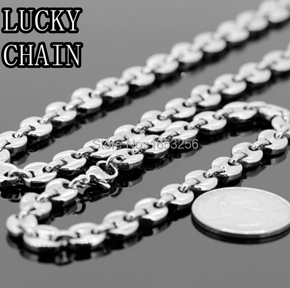 One Set Jewlery 10mm wide brand new men/women's silver tone stainless steel coffee bean Link Chain necklace + bracelet
One Set Jewlery 10mm wide brand new men/women's silver tone stainless steel coffee bean Link Chain necklace + bracelet