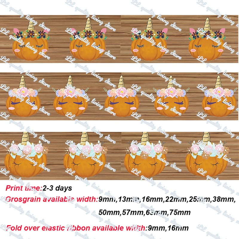 A little silly unicorn pumpkin printed grosgrain ribbon handmade halloween ribbon party decoration materials 50 yards/roll
A little silly unicorn pumpkin printed grosgrain ribbon handmade halloween ribbon party decoration materials 50 yards/roll