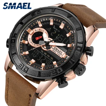 Quartz Watch SMAEL Luxury Brand Wristwatches Dual Time Leather Watchband Waterproof Clock relogio masculino de luxo Watches Mens
Quartz Watch SMAEL Luxury Brand Wristwatches Dual Time Leather Watchband Waterproof Clock relogio masculino de luxo Watches Mens