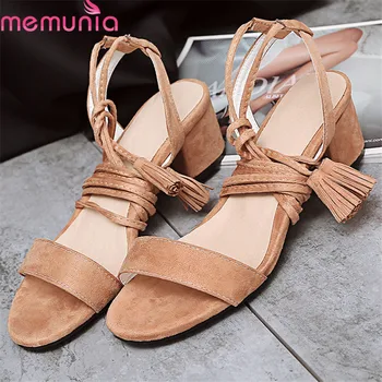 MEMUNIA 2019 large size 43 women sandals flock summer shoes cross tied sexy sqaure heels shoes woman black casual shoes female
MEMUNIA 2019 large size 43 women sandals flock summer shoes cross tied sexy sqaure heels shoes woman black casual shoes female