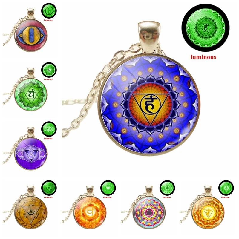 Mandala Flower Luminous Necklace Women Fashion Chakra Yoga Art Picture Glass Dome Growing Jewelry Pendant Gift for Women
Mandala Flower Luminous Necklace Women Fashion Chakra Yoga Art Picture Glass Dome Growing Jewelry Pendant Gift for Women