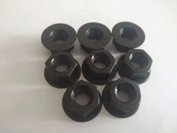10pcs M5 M6 M8 M10 Nylon flange nuts with washer plastic nut sleeve BLACK