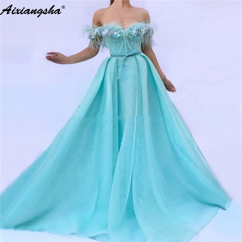 Light Blue Muslim Evening Dresses 2019 Elegant A Line Off Shoulder Flowers Pearls Prom Gowns Dubai Arabic Robe De Soiree
Light Blue Muslim Evening Dresses 2019 Elegant A Line Off Shoulder Flowers Pearls Prom Gowns Dubai Arabic Robe De Soiree
