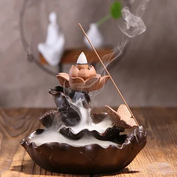 Backflow Incense Cones Burner Lotus Pond Creative Classical Home Decor Burner Incense Stick Holder Censer
Backflow Incense Cones Burner Lotus Pond Creative Classical Home Decor Burner Incense Stick Holder Censer