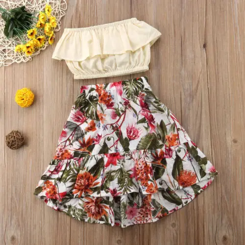 cute 2Pcs Kids Baby Girl clothes set Ruffled Wrapped Chest+Floral Skirt Outfits Summer clothes set
cute 2Pcs Kids Baby Girl clothes set Ruffled Wrapped Chest+Floral Skirt Outfits Summer clothes set