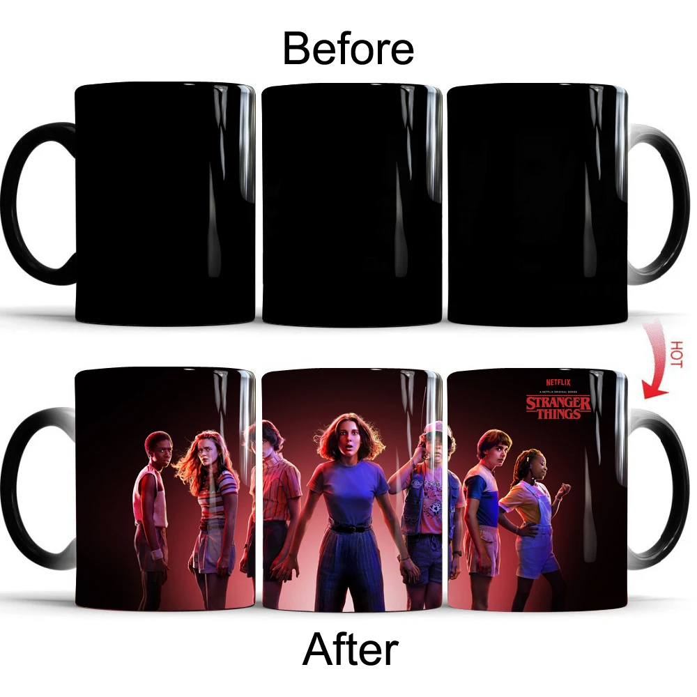 Stranger Things Season 3 Magic Ceramic Coffee Mug Color Changing Mug Bar Beer Milk Tea Cup Drinkware Gift
Stranger Things Season 3 Magic Ceramic Coffee Mug Color Changing Mug Bar Beer Milk Tea Cup Drinkware Gift
