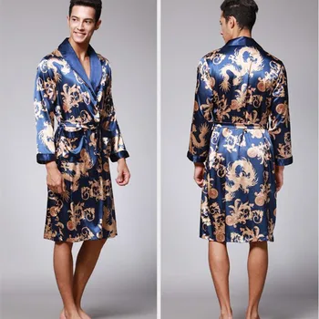 YT- 027 Spring Autumn Luxury Bathrobe Mens Print Plus Size Satin Pajamas Silk Nightgown
YT- 027 Spring Autumn Luxury Bathrobe Mens Print Plus Size Satin Pajamas Silk Nightgown