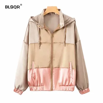 Women Elegant Patchwork Hooded Loose Jacket Oversized Pockets Drawstring Tie Coat Ladies Outerwear 2018 Casual Chic Tops
Women Elegant Patchwork Hooded Loose Jacket Oversized Pockets Drawstring Tie Coat Ladies Outerwear 2018 Casual Chic Tops