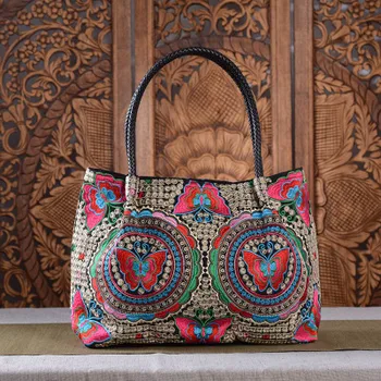 Hot Vintage Embroidery Shopping Casual Tote!All-match Nice Floral embroidered Shoulder&Handbag Versatile Bohemian Canvas Carrier
Hot Vintage Embroidery Shopping Casual Tote!All-match Nice Floral embroidered Shoulder&Handbag Versatile Bohemian Canvas Carrier