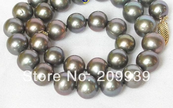 Free shipping 003284 Genuine 17" 12mm round peacock black pearls necklace 14 clasp
Free shipping 003284 Genuine 17" 12mm round peacock black pearls necklace 14 clasp