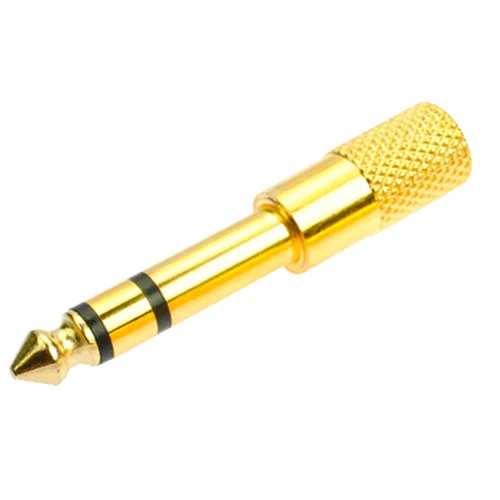 Audio jack converter adapter stereo jack for 6.5 mm male to 3.5 mm Female electric guitars headset microphone golden
Audio jack converter adapter stereo jack for 6.5 mm male to 3.5 mm Female electric guitars headset microphone golden