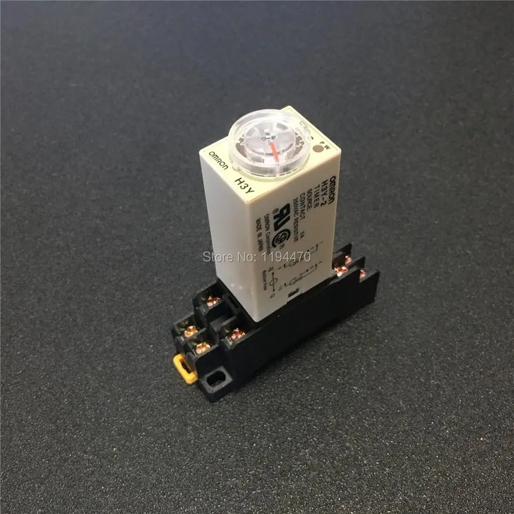 

10 sets H3Y-2 H3Y Power On Delay Timer 12V 24V 110V 220V 5s 10s 30s 60s Time Relay DPDT 8 Pins 2NO 2NC with PYF08A Socket Base