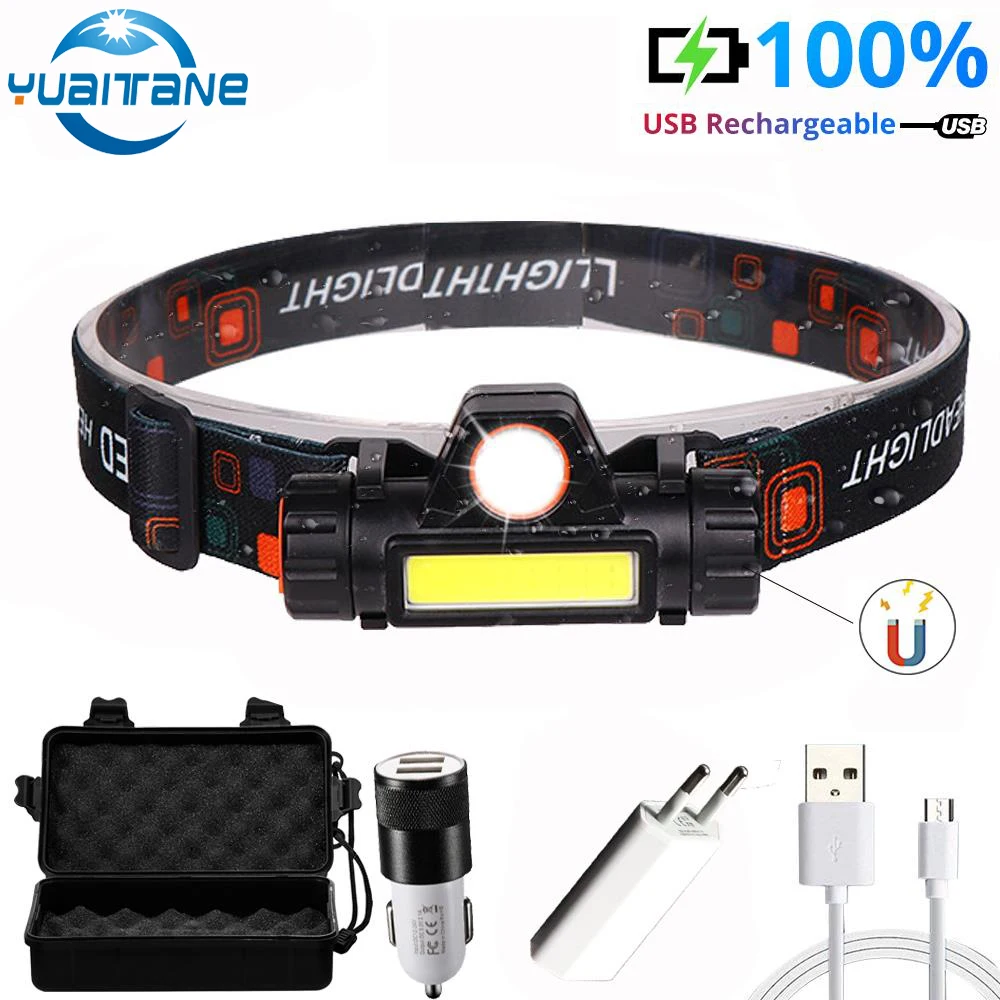 Super Bright LED Headlight Outdoor camping Portable Q5+COB with magnet LED Headlamp USB charging built-in 18650 flashlight
Super Bright LED Headlight Outdoor camping Portable Q5+COB with magnet LED Headlamp USB charging built-in 18650 flashlight
