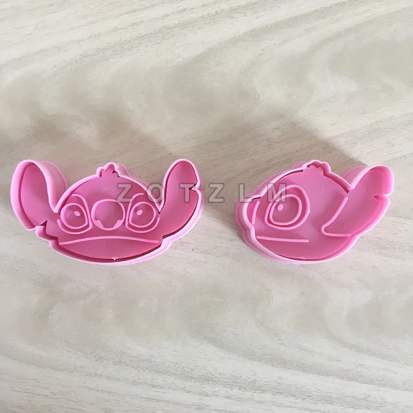 2 pcs/set Cute Cartoon Lilo Stitch Shapes Plastic Cookie Cutters Pastry Confeitaria Sandwich Mold Cake Decorating Tools SLP028
2 pcs/set Cute Cartoon Lilo Stitch Shapes Plastic Cookie Cutters Pastry Confeitaria Sandwich Mold Cake Decorating Tools SLP028