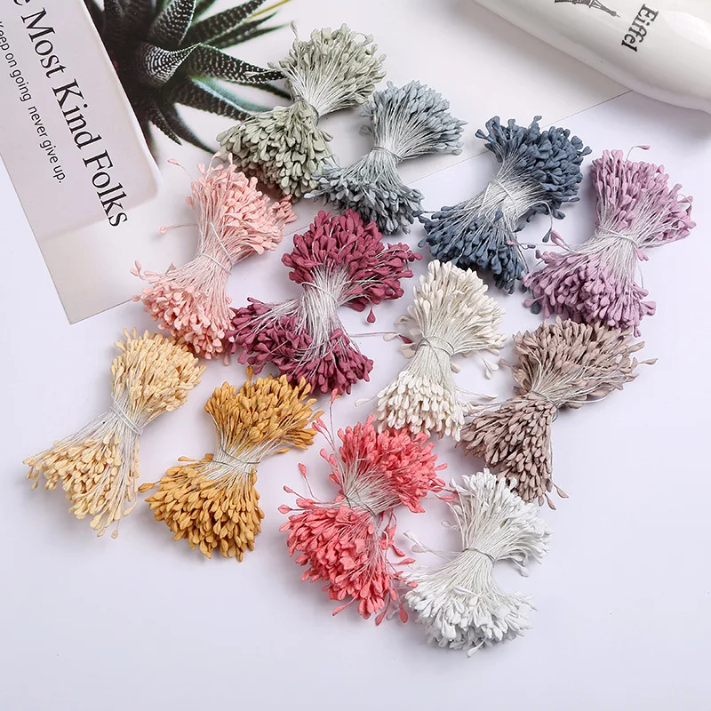 1 bundle=(360PCS) Artificial flower double-headed matte stamens DIY craft card cake decoration flowers for home wedding party
1 bundle=(360PCS) Artificial flower double-headed matte stamens DIY craft card cake decoration flowers for home wedding party
