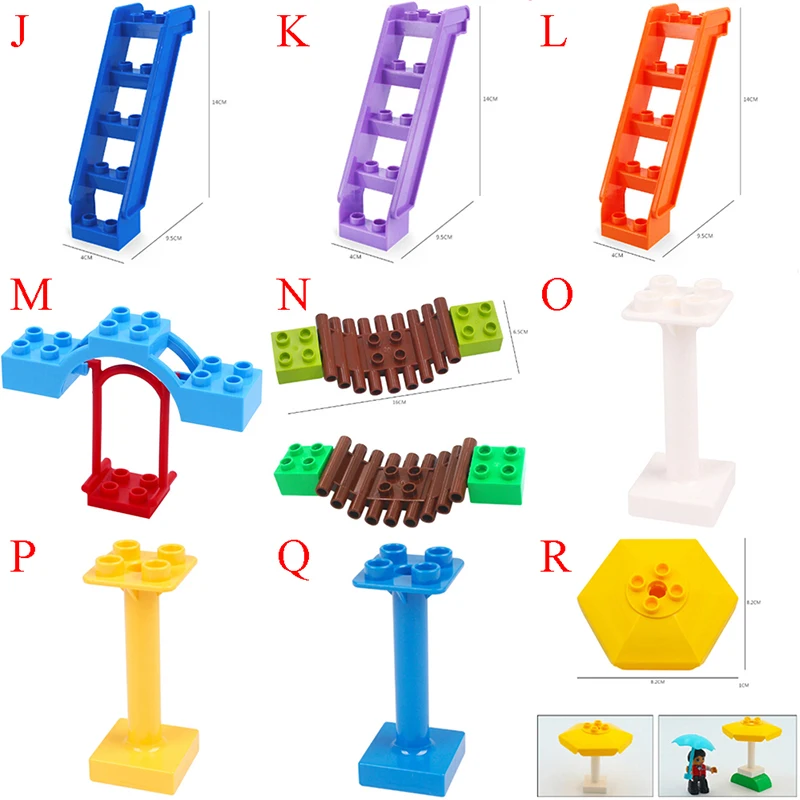 Fence Sliding Ladder Cliver Stairway Set Bricks Big Particles Kids Compatible with Duplo Building Blocks Accessory DIY Gift Toys
Fence Sliding Ladder Cliver Stairway Set Bricks Big Particles Kids Compatible with Duplo Building Blocks Accessory DIY Gift Toys