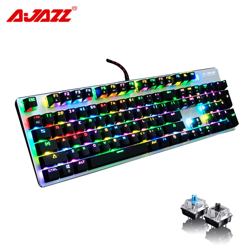 104 Keys Ajazz Wired RGB LED Backlit Multimedia USB Mechanical Gaming Keyboard Gamer illuminated Ergonomic For Laptop Computer
104 Keys Ajazz Wired RGB LED Backlit Multimedia USB Mechanical Gaming Keyboard Gamer illuminated Ergonomic For Laptop Computer