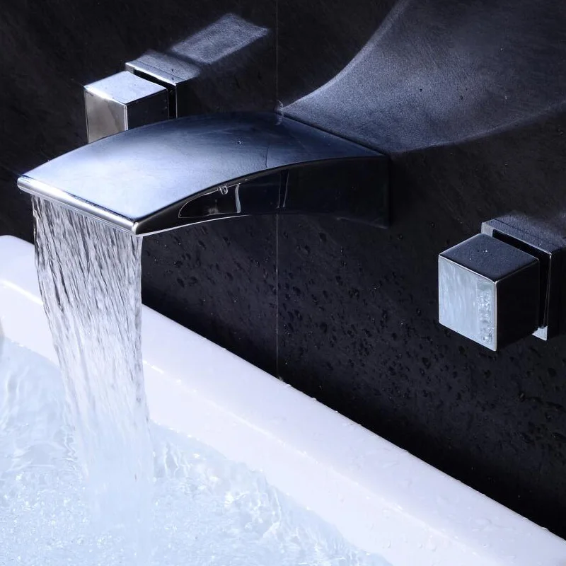 BAKALA Wall Mount Bathroom Basin Sink Faucet Double Handle Finish Washing Basin Mixers Waterfall Spout LT-401
BAKALA Wall Mount Bathroom Basin Sink Faucet Double Handle Finish Washing Basin Mixers Waterfall Spout LT-401