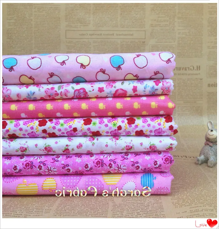 7pcs25*25cm New Pink Floral Cartoon Apple Dot 100% Cotton Fabric Sewing Tilda Doll Cloth DIY Quilting Patchwork Tissue Textile
7pcs25*25cm New Pink Floral Cartoon Apple Dot 100% Cotton Fabric Sewing Tilda Doll Cloth DIY Quilting Patchwork Tissue Textile