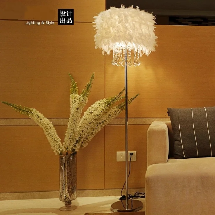 Feather Floor Lamp K9 Crystal Lamp Home Lighting Living Room Dining Room Bedroom Stand Light Red/White/Black ZL338
Feather Floor Lamp K9 Crystal Lamp Home Lighting Living Room Dining Room Bedroom Stand Light Red/White/Black ZL338