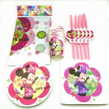 81Pcs Disney Minnie Mouse Theme Kid Favor Birthday Party Paper Disposable Cup+Plate+Napkin+Straw+Tablecloth Decoration Supplies
81Pcs Disney Minnie Mouse Theme Kid Favor Birthday Party Paper Disposable Cup+Plate+Napkin+Straw+Tablecloth Decoration Supplies