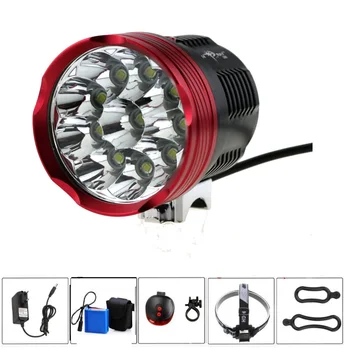 8.4V 20000 lumens 10T6 Bike light + 12000mah 18650 Battery Pack Charger 10xCREE XM-L T6 LED Bicycle Light + laser rear light
8.4V 20000 lumens 10T6 Bike light + 12000mah 18650 Battery Pack Charger 10xCREE XM-L T6 LED Bicycle Light + laser rear light