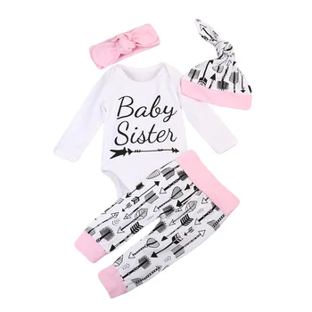 2017 New Autumn Winter Toddler Baby Girls 4PCS Outfits Clothes Cotton Long Sleeve Romper +Pants+Hat+Headnbands
2017 New Autumn Winter Toddler Baby Girls 4PCS Outfits Clothes Cotton Long Sleeve Romper +Pants+Hat+Headnbands