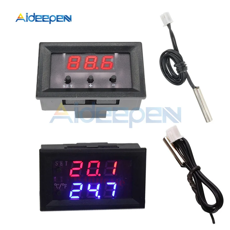 W1209WK W1209 DC 12V LED Digital Thermostat Temperature Controller Regulator Thermoregulator Sensor+NTC Thermistor Thermal Cable
W1209WK W1209 DC 12V LED Digital Thermostat Temperature Controller Regulator Thermoregulator Sensor+NTC Thermistor Thermal Cable