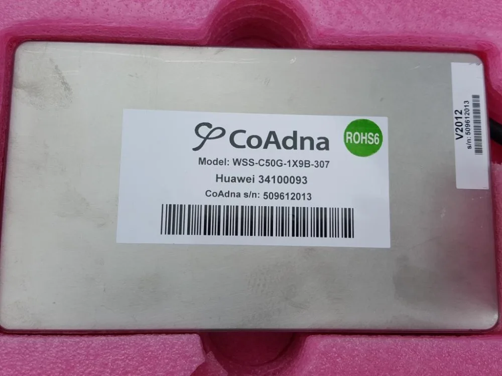 HW WSS-C50G-1X9B-307 1*9 34100093 1529~1561nm (50GHz)-LC/PC- <7.0dB 30dB 15dB
HW WSS-C50G-1X9B-307 1*9 34100093 1529~1561nm (50GHz)-LC/PC- <7.0dB 30dB 15dB