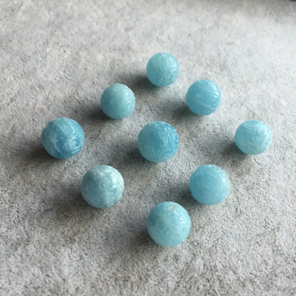 one pcs Aquamarine round carved 14/16MM for DIY jewelry making loose beads 14inch FPPJ wholesale beads nature gem stone
one pcs Aquamarine round carved 14/16MM for DIY jewelry making loose beads 14inch FPPJ wholesale beads nature gem stone