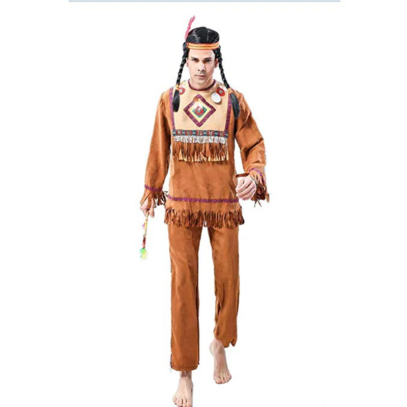 Men Indian Costume Man Native Primitive Tribe Costume Cosplay Outfits Clothing Carnival Party Adult Male Halloween Costumes
Men Indian Costume Man Native Primitive Tribe Costume Cosplay Outfits Clothing Carnival Party Adult Male Halloween Costumes