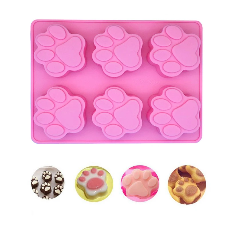 Creative 6 Cavities Cat Feet Handmade Silicone Soap Mold DIY Fondant Cake Chocolate Baking Mold Baking Tools Kitchen Accessories
Creative 6 Cavities Cat Feet Handmade Silicone Soap Mold DIY Fondant Cake Chocolate Baking Mold Baking Tools Kitchen Accessories