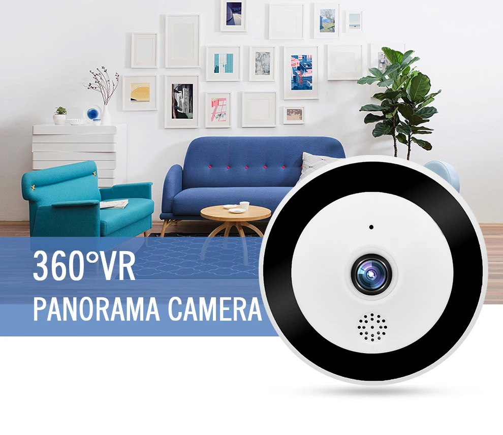 Wistino WiFi HD 1080P Panoramic VR IP Camera Surveillance Security Camera CCTV Wireless Smart Home Video Baby Monitor Alarm Night Vision V380 H.265 (1)