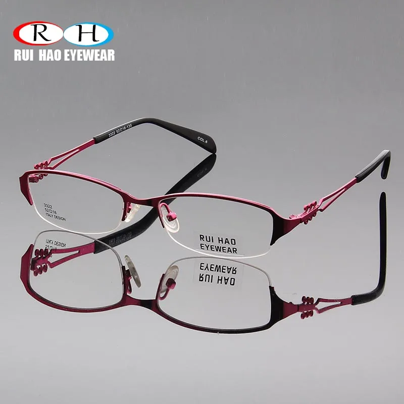Women Eyeglasses Frame Fashion Temple Super Light Half Rimless Glasses Frames Women's Optical Prescription Spectacles 
Women Eyeglasses Frame Fashion Temple Super Light Half Rimless Glasses Frames Women's Optical Prescription Spectacles
