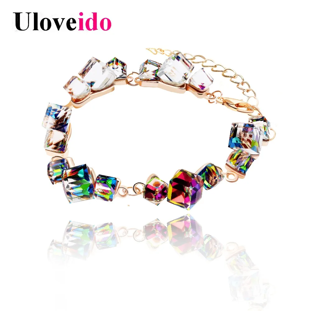 Uloveido Rainbow Bracelets for Women Bracelet Multicolor Geometric Bracelets Bangles Rose Gold Color Women's Jewellery GR126
Uloveido Rainbow Bracelets for Women Bracelet Multicolor Geometric Bracelets Bangles Rose Gold Color Women's Jewellery GR126
