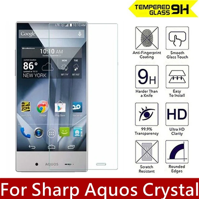 Фото 10 шт./лот 9H закаленное стекло для Sharp Aquos прозрачная защита экрана